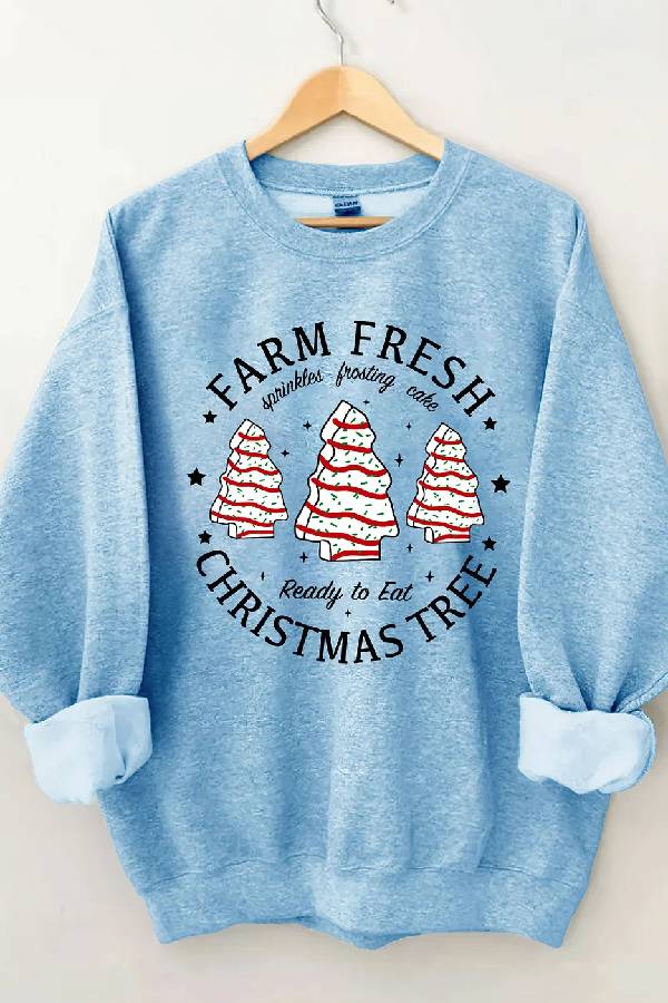 Farm Fresh Christmas Tree Cakes Sweatshirt