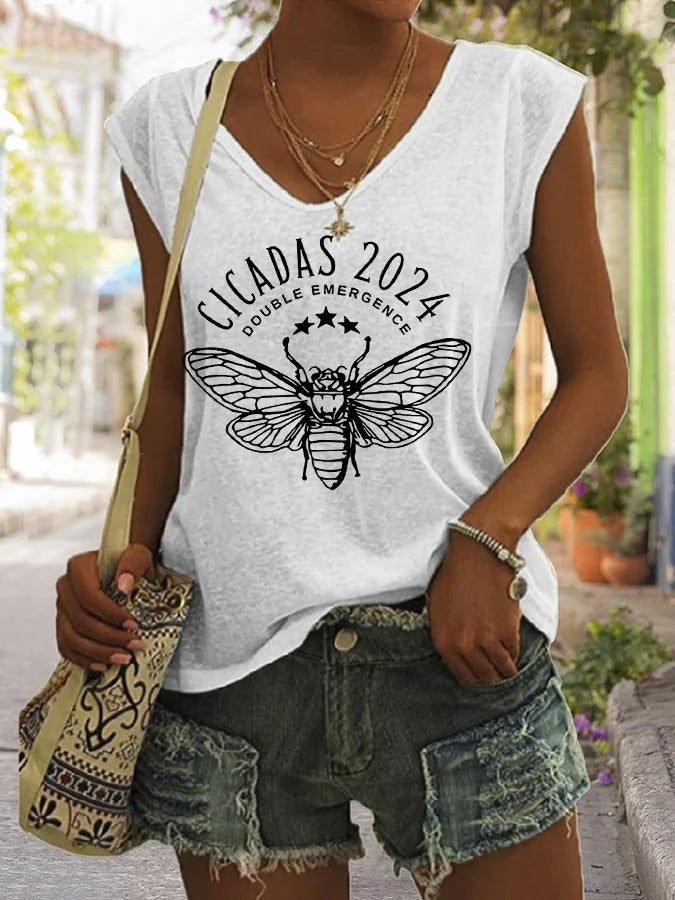 Women's Cicadas 2024 Double Emergence Sleeveless Tee