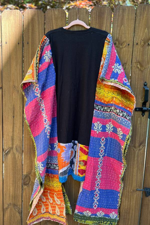 KANTHA WING UPCYCLED DRESS