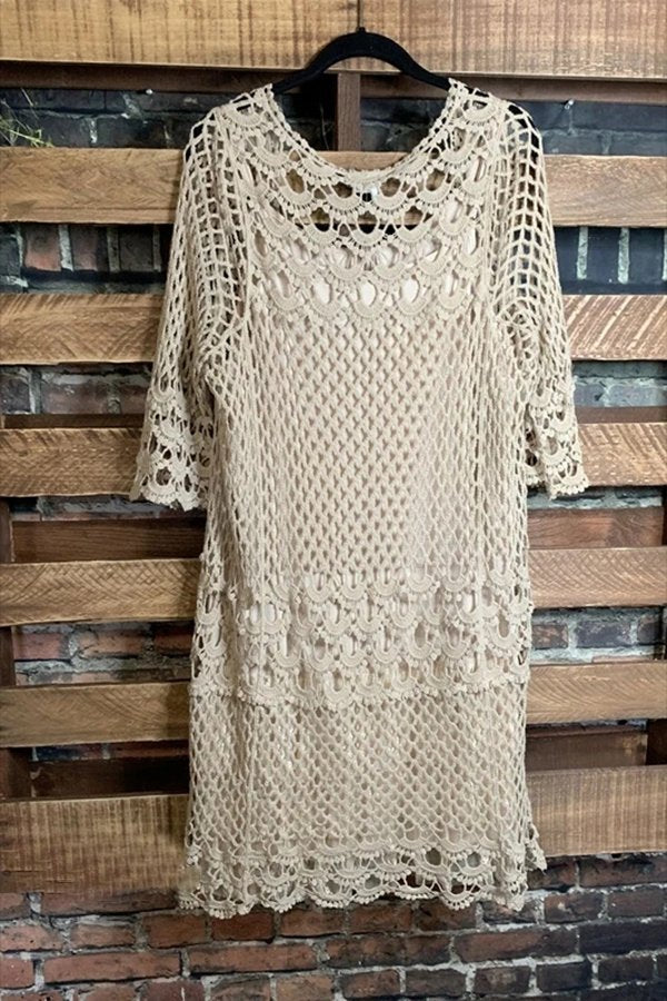 Lace Hollow See-through Cardigan