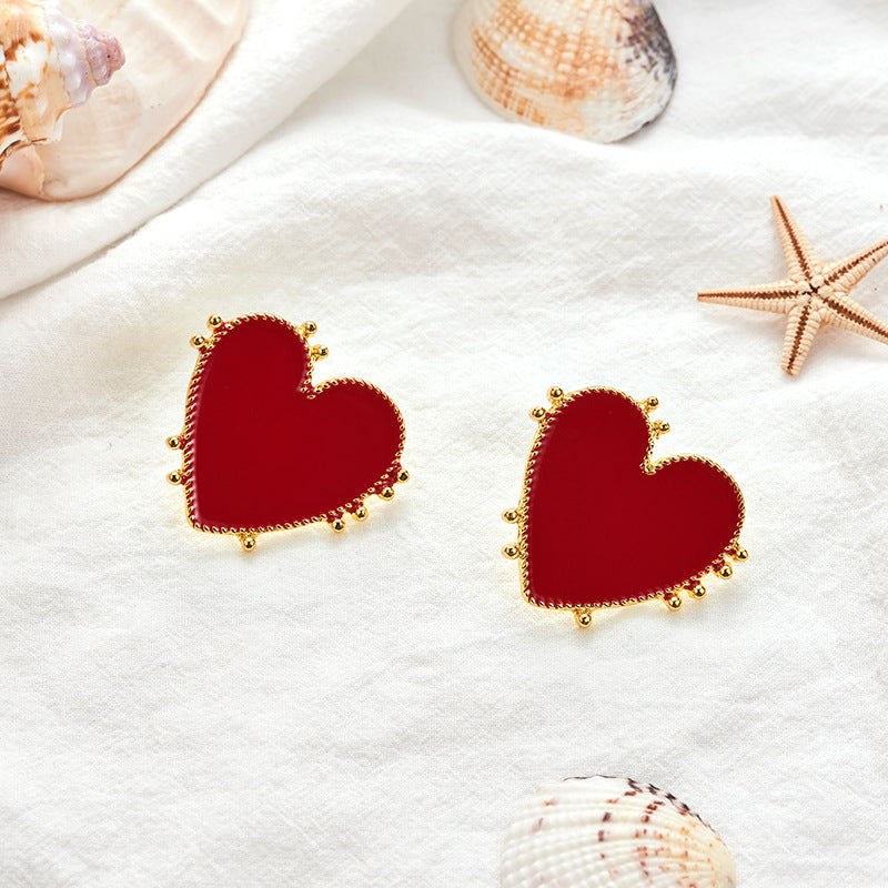 OL Red Big Love Earrings