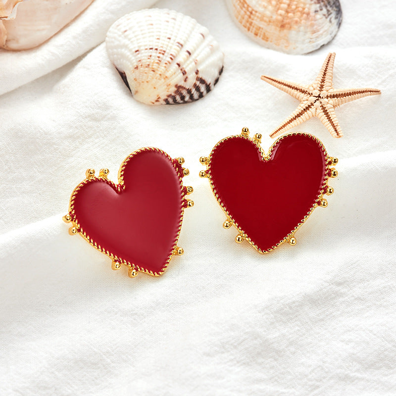 OL Red Big Love Earrings