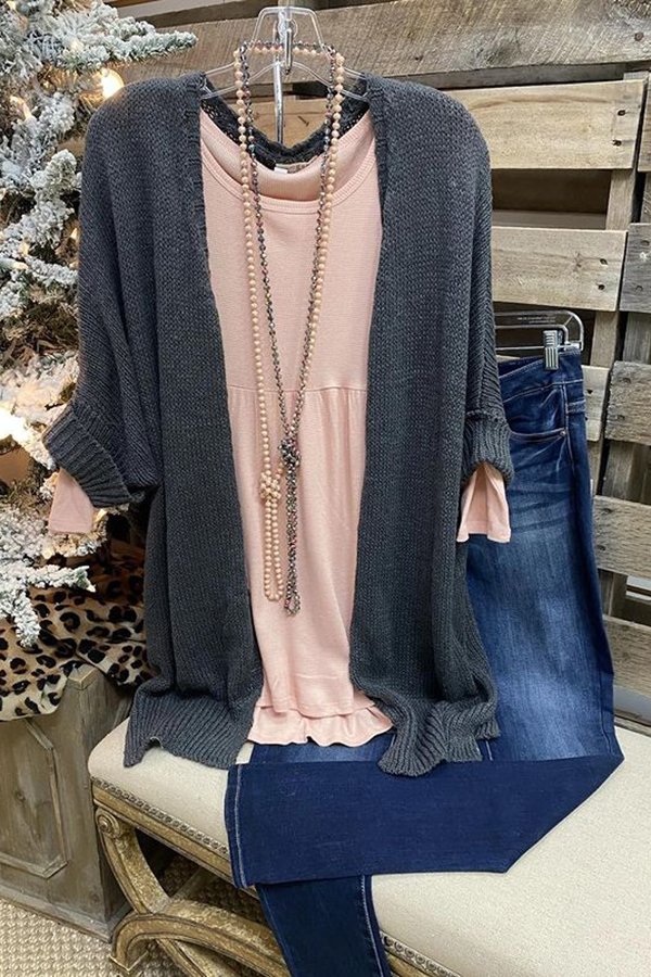 Casual Plain Cardigan