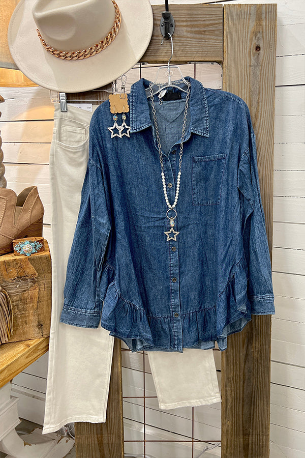 WOMEN'S DENIM TOP OR SHACKET