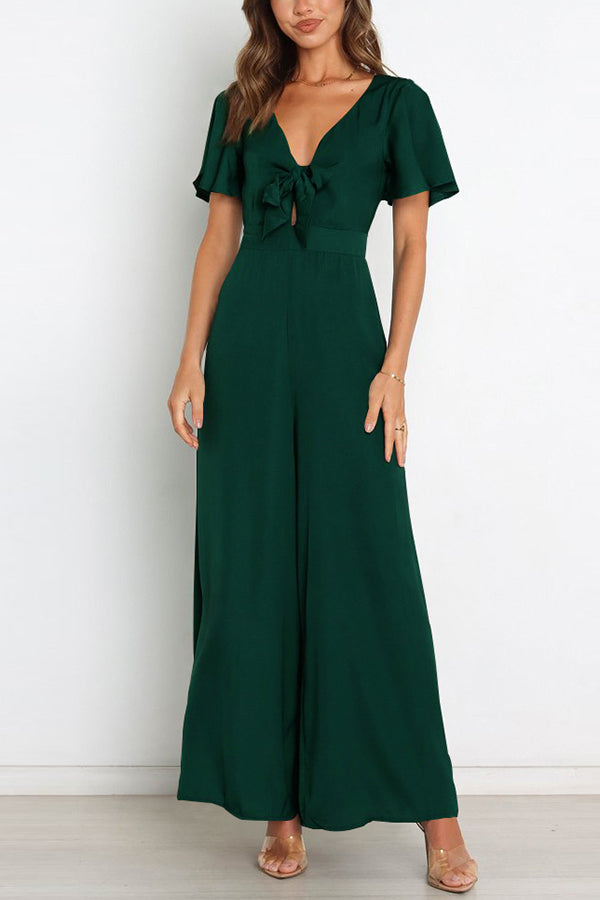 Recent Romance Ruffle Sleeve Jumpsuit