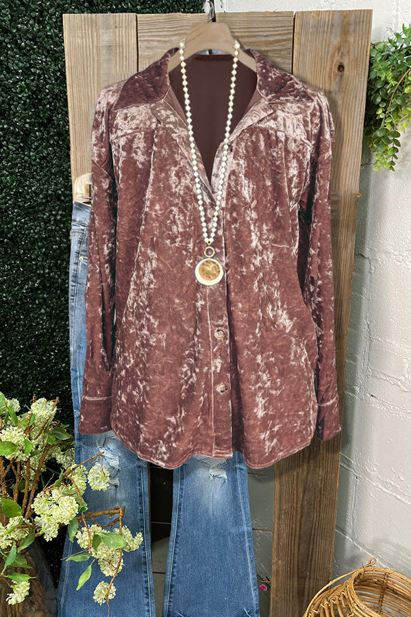 Vintage Velvet Long Sleeve Shirt