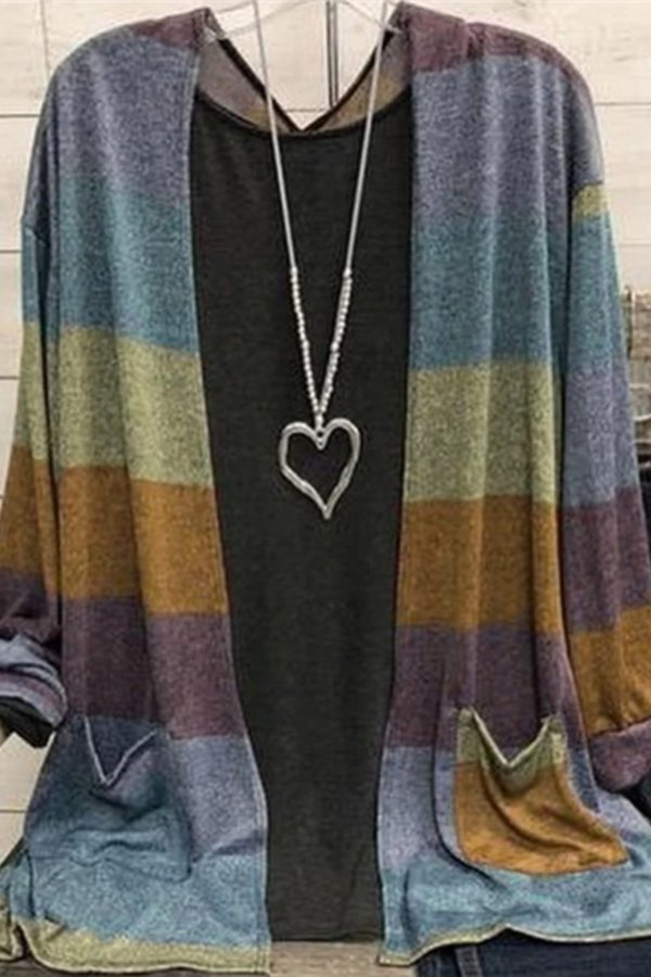 Casual Loose Printed Cardigan