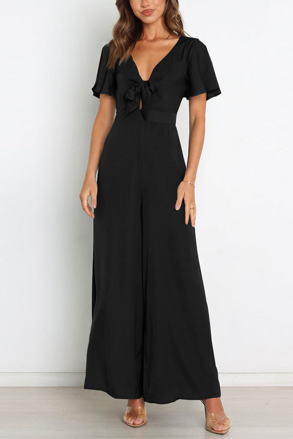 Recent Romance Ruffle Sleeve Jumpsuit