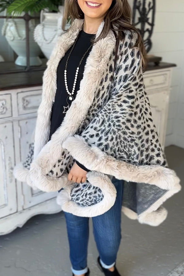 WOMEN'S FAUX FUR DETAIL WRAP