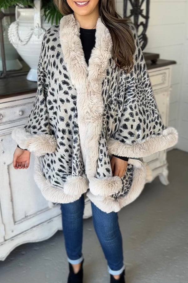 WOMEN'S FAUX FUR DETAIL WRAP