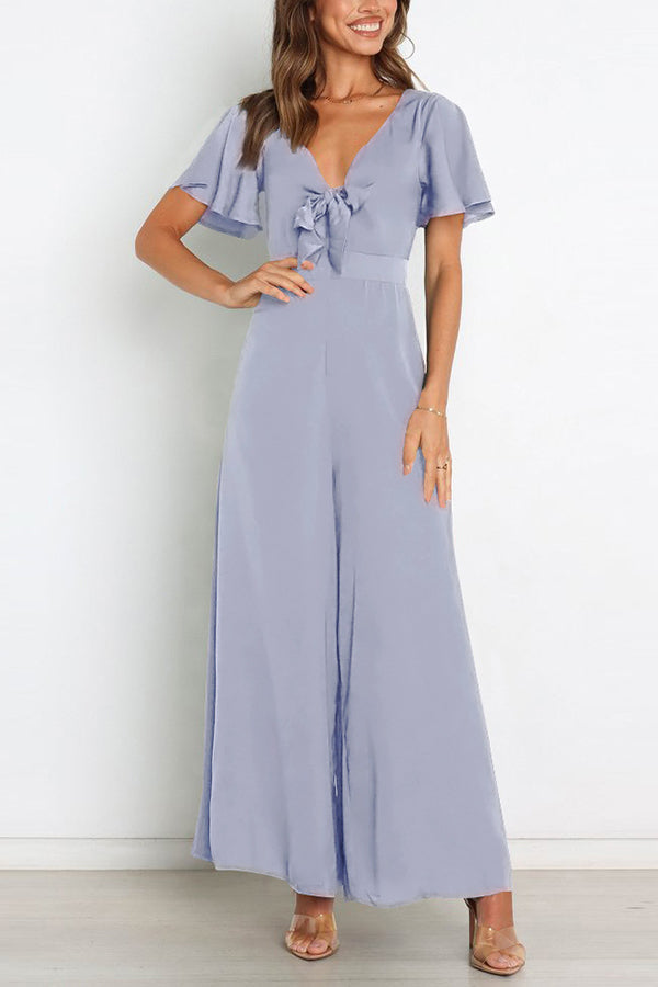 Recent Romance Ruffle Sleeve Jumpsuit