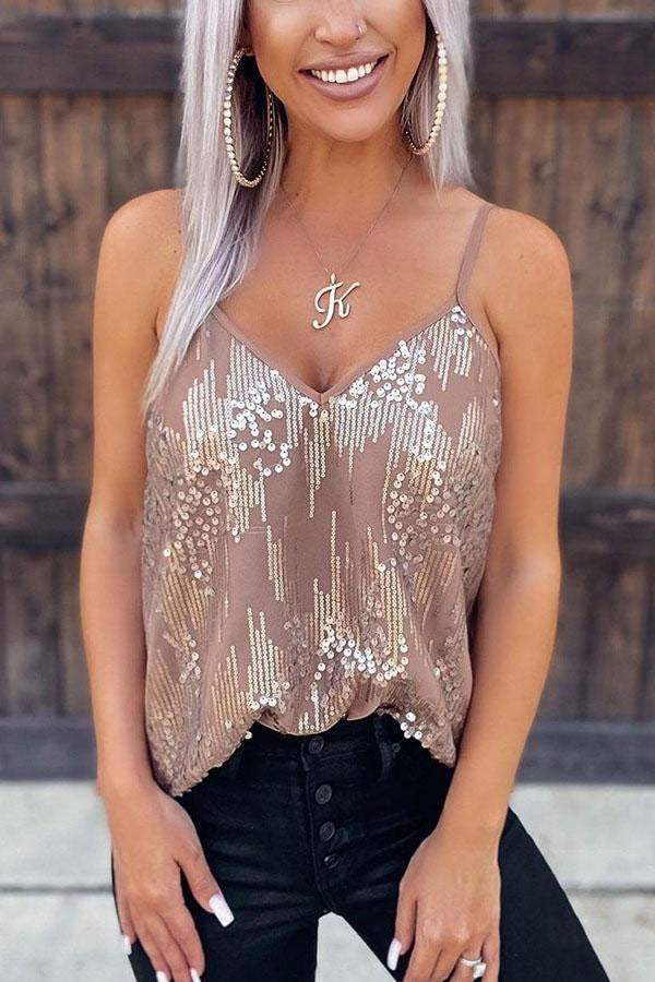 Wonderland Sequin Tank Top