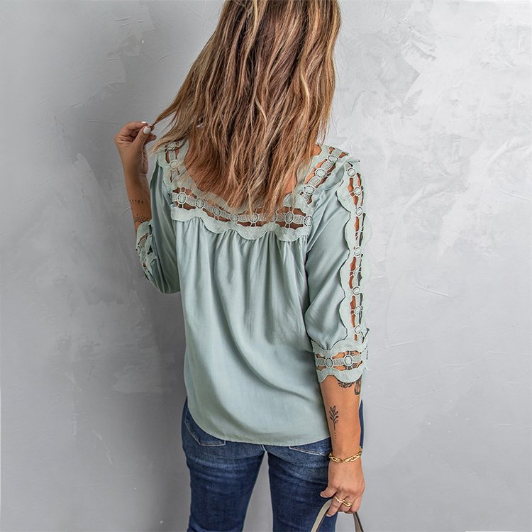 Women's Lace Patchwork T-shirt