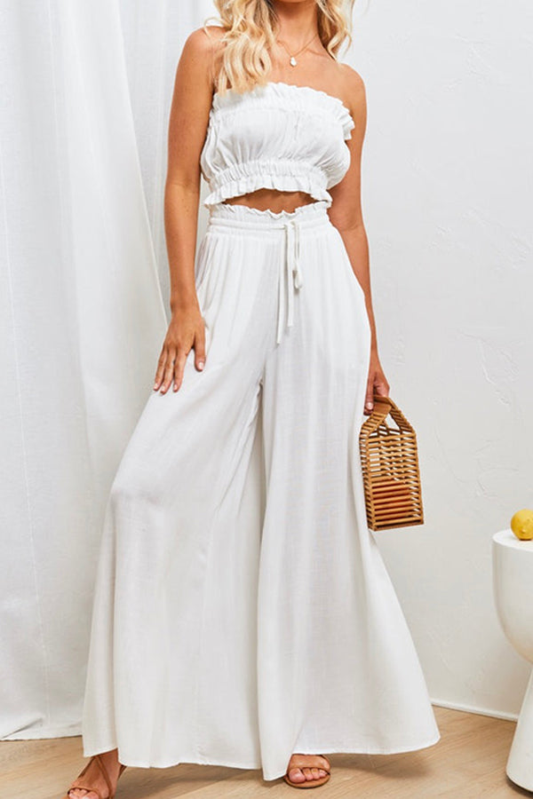 Solid Color Lightweight Flowy Wide Leg Pants