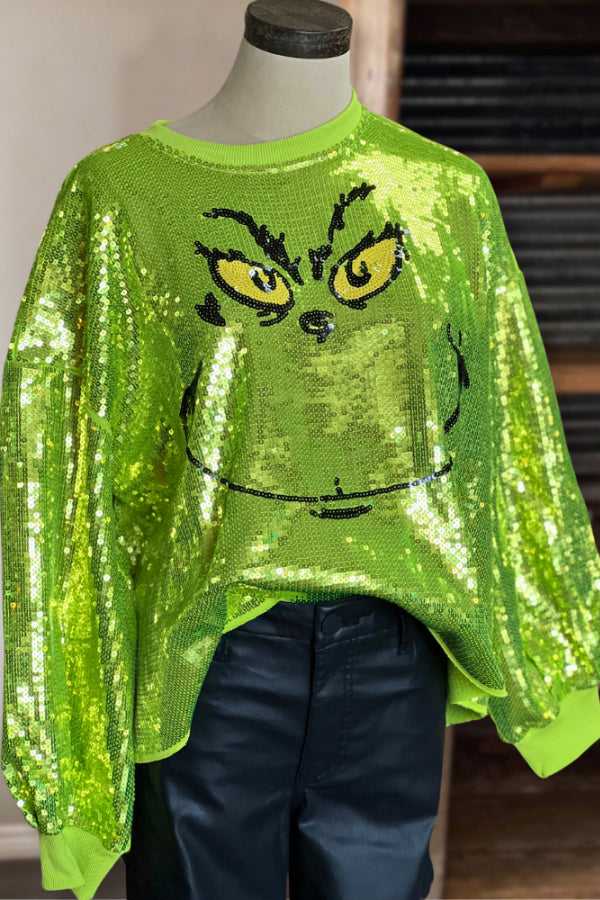 Grinch Sequin Sweatshirt