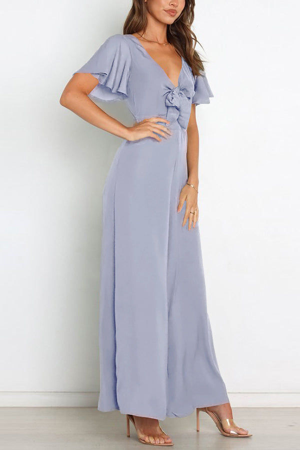 Recent Romance Ruffle Sleeve Jumpsuit