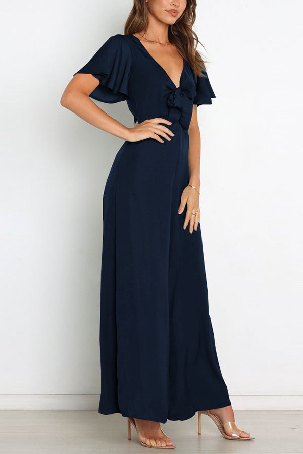 Recent Romance Ruffle Sleeve Jumpsuit