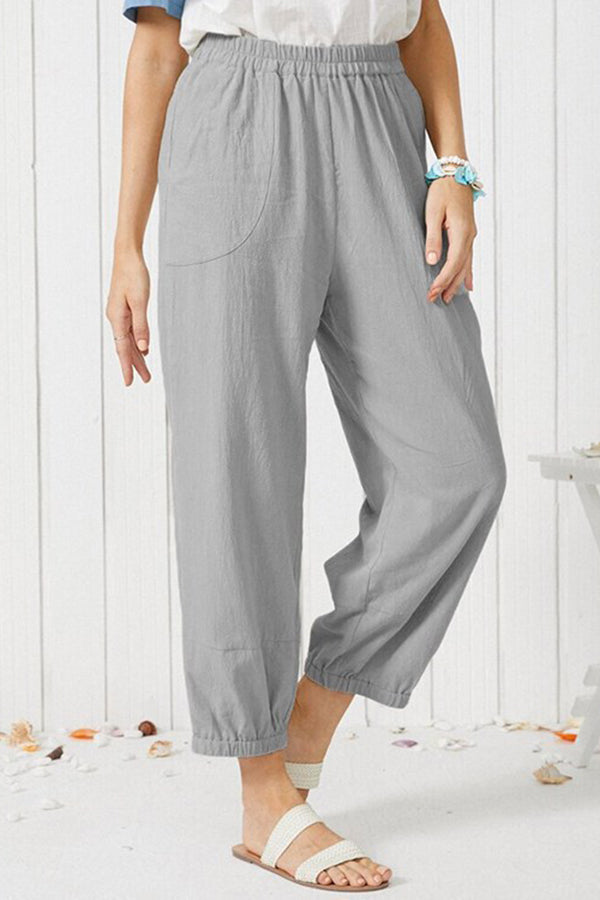 Pure Linen Casual Pants