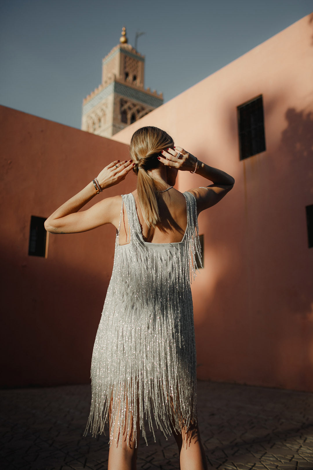 Fringed Sleeveless Skirt High Waist Slip Dress