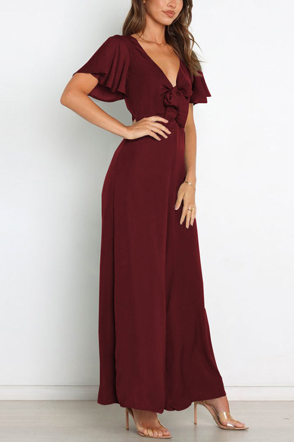 Recent Romance Ruffle Sleeve Jumpsuit