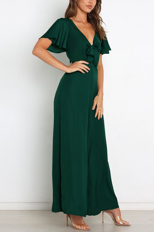 Recent Romance Ruffle Sleeve Jumpsuit