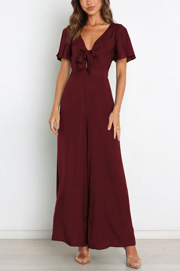 Recent Romance Ruffle Sleeve Jumpsuit