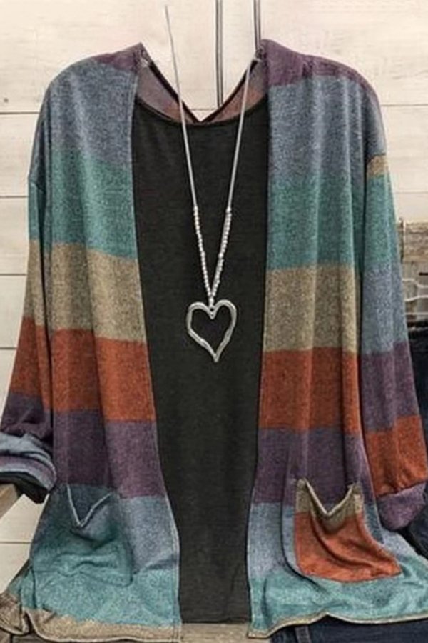 Casual Loose Printed Cardigan