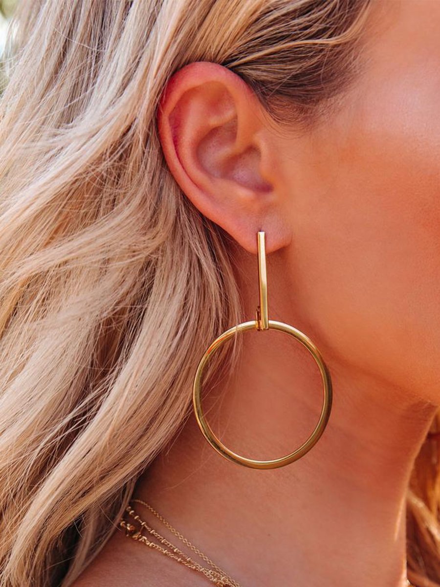 KIMI DROP HOOP EARRINGS