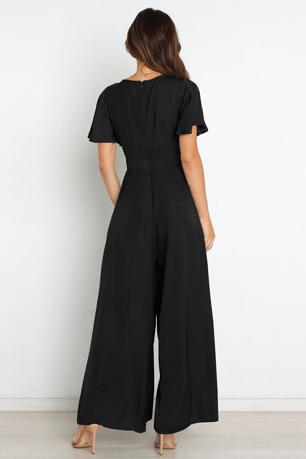 Recent Romance Ruffle Sleeve Jumpsuit