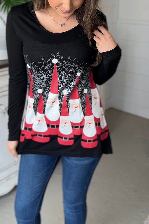 WOMEN'S SANTA BOWLING PINS TOP