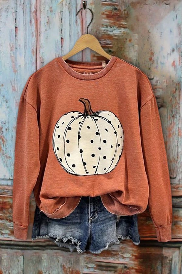 Casual Pumpkin Sweatshirt