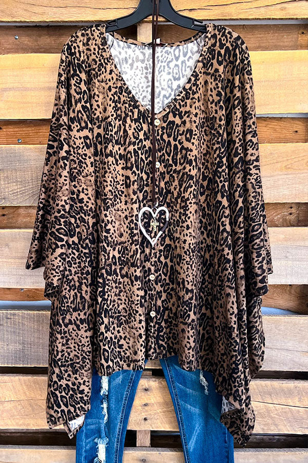 Alluring leopard print baggy top