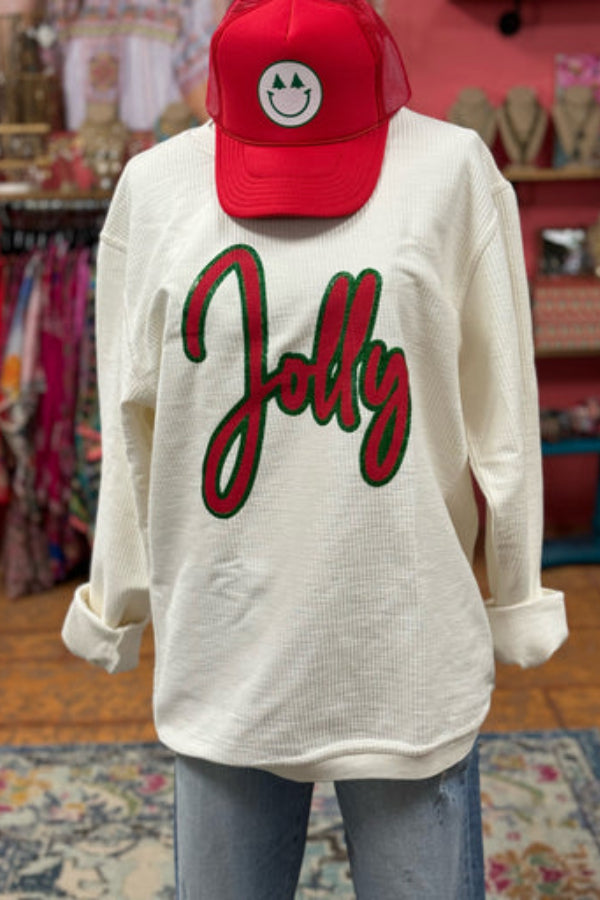Textured Jolly Sweatshirt