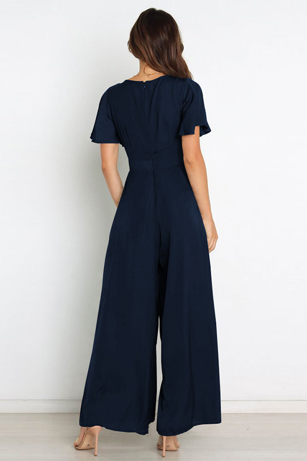 Recent Romance Ruffle Sleeve Jumpsuit