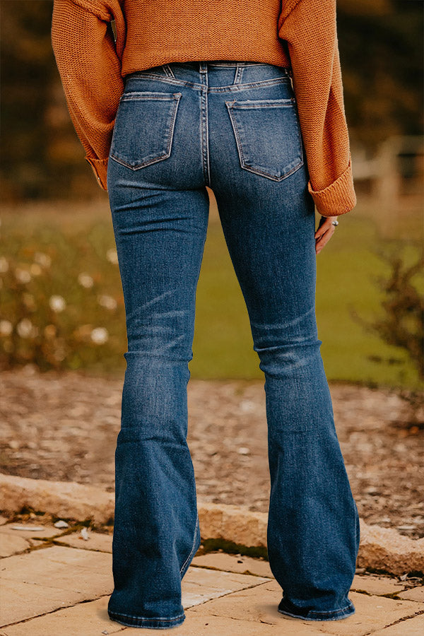 High-rise Panelled Flared Jeans