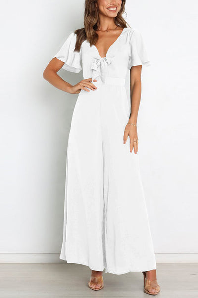 Recent Romance Ruffle Sleeve Jumpsuit